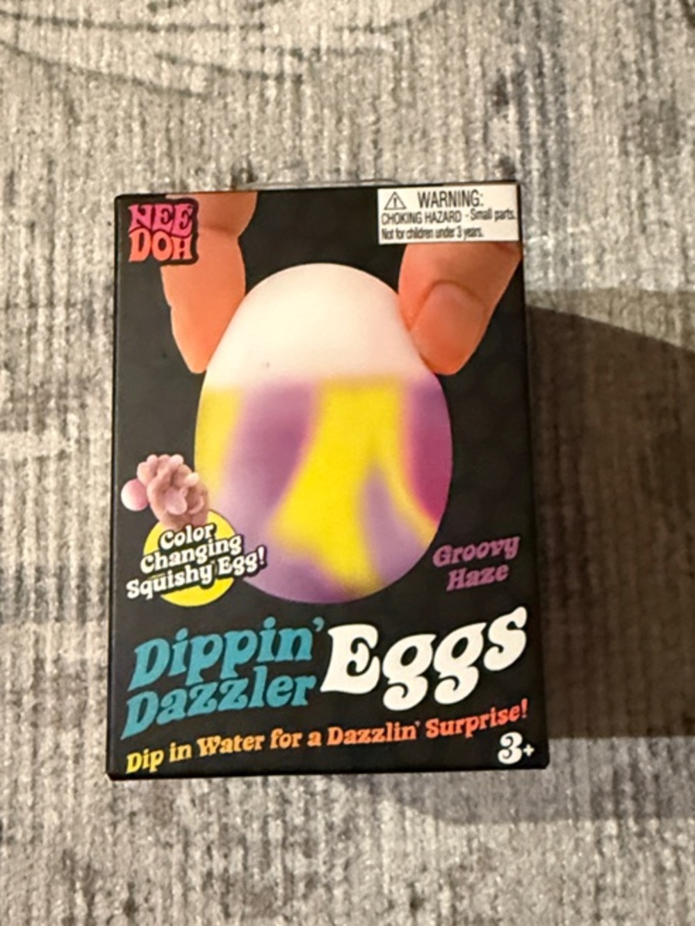 NeeDoh Dippin' Dazzler Eggs Color Changing Squishy Egg - Purple & Yellow